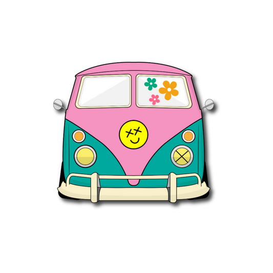 Groovy VW Bus - Vinyl Sticker