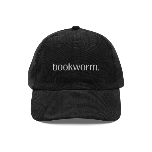 Bookworm - Vintage Embroidered Corduroy Cap