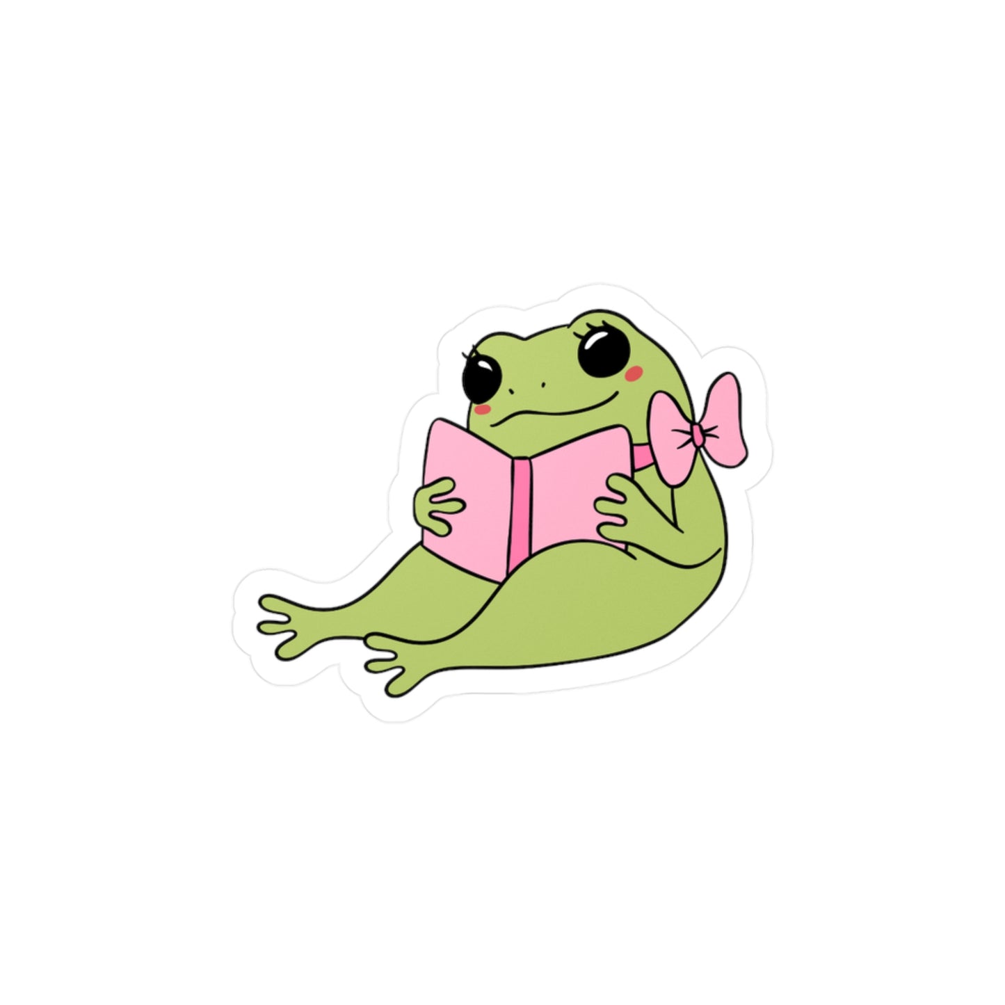 Bookish Frog - Vinyl Sticker